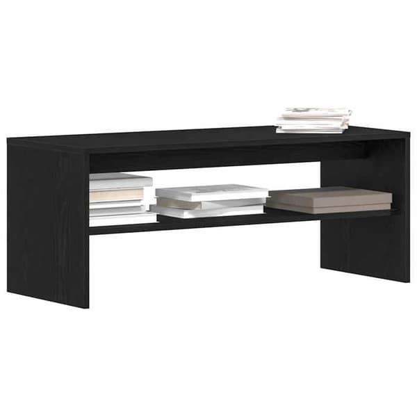 Maison Exclusive - TV-møbel i sort egetræ 100x40x40 cm i ingeniørtræ