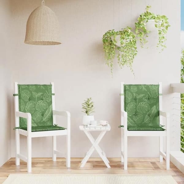 Maison Exclusive - Stolar med lågt ryggstöd kuddar set om 2 bladmodell