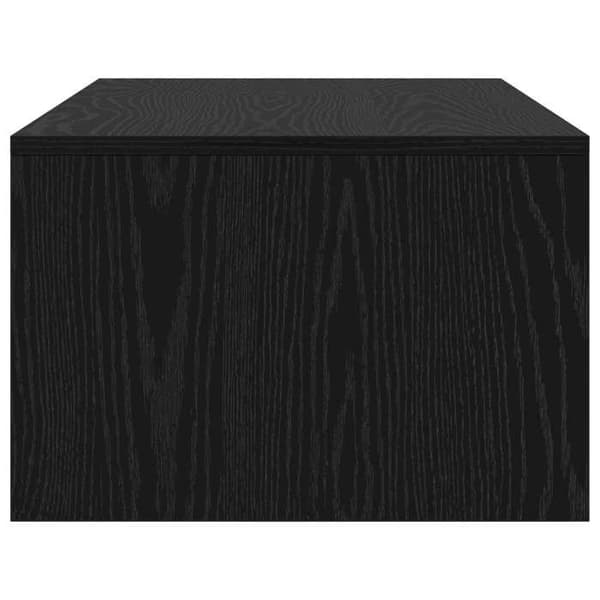 Maison Exclusive - Vægkontor i sort egetræ, ingeniørtræ 100 x 45 x 30 cm