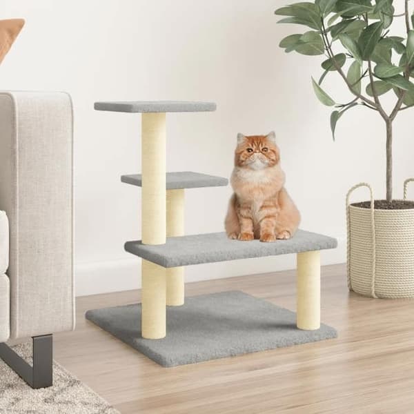 Maison Exclusive - Kattekradse med lys grå sisal 61 cm