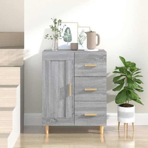 Maison Exclusive - Buffet Sonoma grå 69,5x34x90 cm Ingeniørtræ
