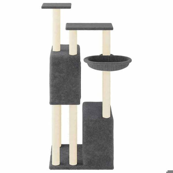 Maison Exclusive - Kattekradsetræ med sisal kløer i mørkegrå 122 cm Mörkgrå