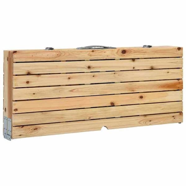 Fällbart campingbord - EXKLUSIV HEM - Med 4 stolar - Fällbar & bärbar - Tallskiva - Stål/aluminiumram