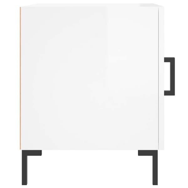 Maison Exclusive - Sängbord 2 st vit glänsande 40x40x50 cm Strålande vit