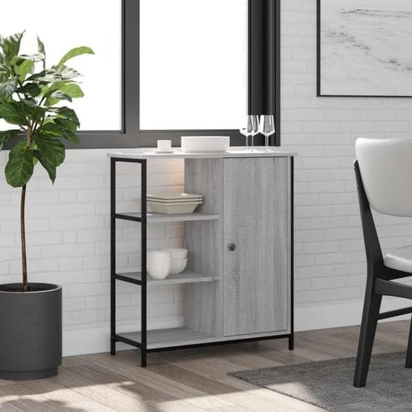 Maison Exclusive - Buffé Sonoma grå 70x30x80 cm ingenjörsträ