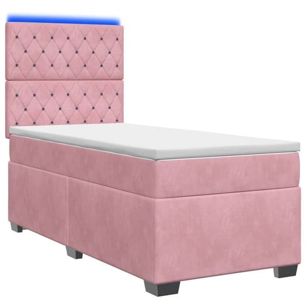 Maison Exclusive - Boxspring säng med madrass Rose 100 x 200 cm Sammet Ros