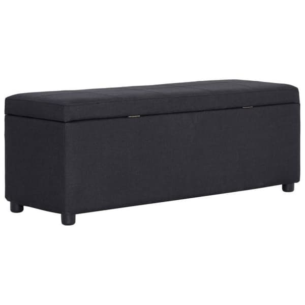 Opbevaringsbænk - Eksklusivt Hjem - 116 cm - Sort - Polyester Svart