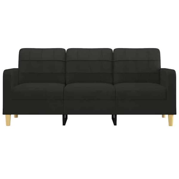 Maison Exclusive - Soffa 3-sits Svart 180 cm Tyg