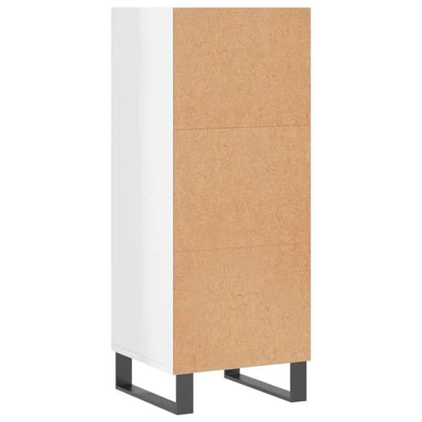Maison Exclusive - Hvid glans buffet 34,5x32,5x90 cm ingeniørtræ