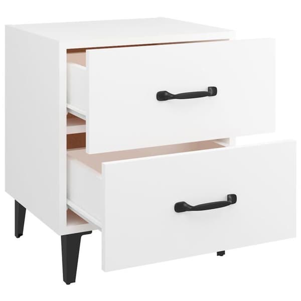 Maison Exclusive - Sängbord Vit 40x35x47,5 cm Vit