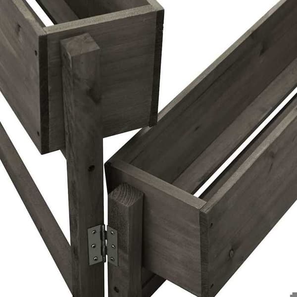 Maison Exclusive - Fällbar trädgårdsplanterare Grå 60x14x75 cm Furu Grå