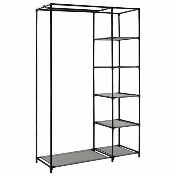 Maison Exclusive - Fällbar garderob Grå 110x45x175 cm Tyg Grå