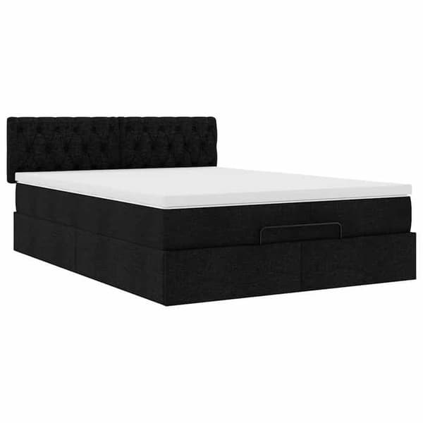 Seng ottoman - Maison Exclusive - Sort - 140 x 190 cm - Hydraulisk opbevaring Sort