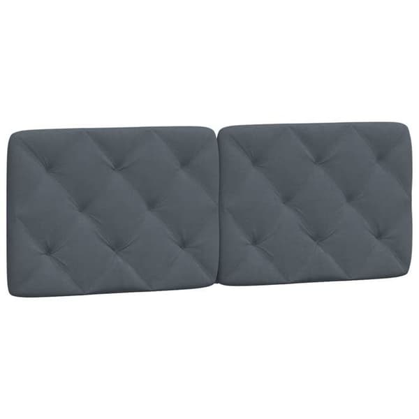 Maison Exclusive - Mörkgrå sänggavelkudde 140 cm sammet