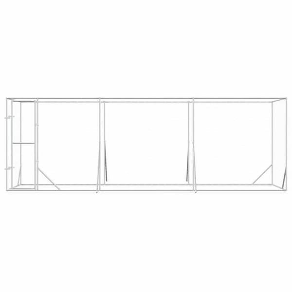 Maison Exclusive - Utomhus hundbur silver 6x2x2 m galvaniserat stål silver-