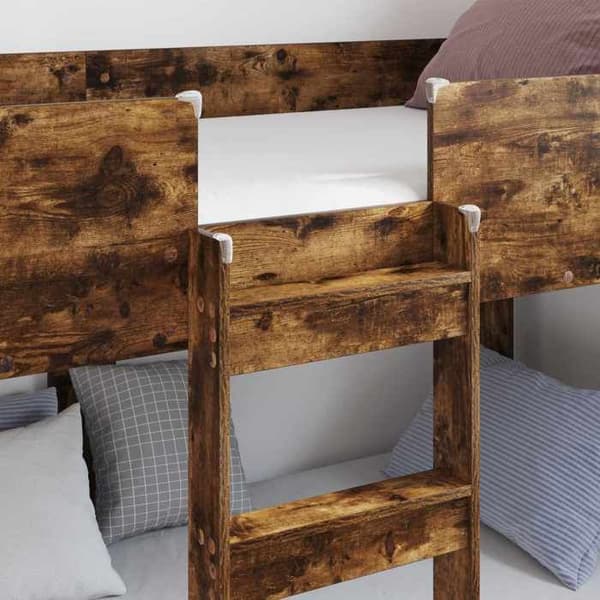 Maison Exclusive - Bunk säng för barn i rökig ek 80 x 200 cm
