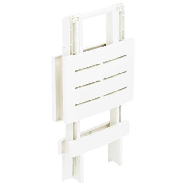 Maison Exclusive - Foldbart havebord hvidt 45x43x50 cm plastik