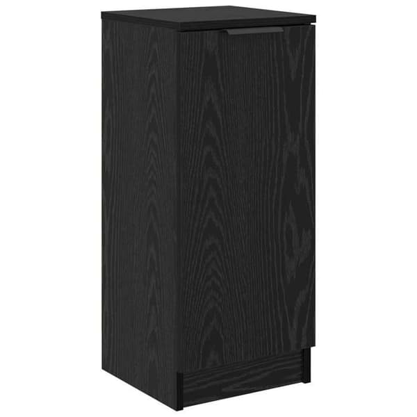 Maison Exclusive - Buffet Sort egetræ 30 x 30 x 70 cm Ingeniørtræ svart ek
