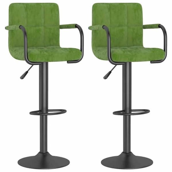 Maison Exclusive - Barstolar set om 2 ljusgrön sammet