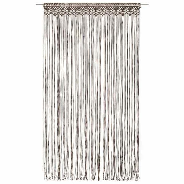 Maison Exclusive - Macramé gardin Taupe 140x240 cm Bomull