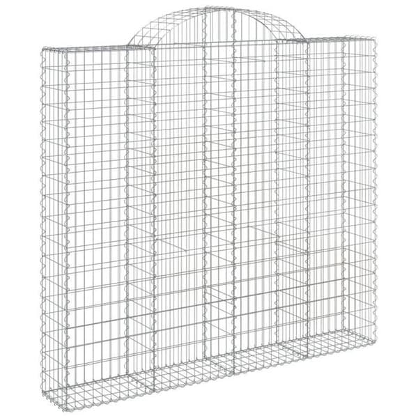 Gabionkorgar - Arqués - 3 st - 200×50×180/200 cm - Galvaniserat järn silver-