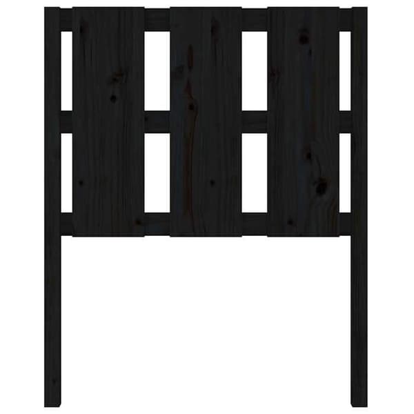 Maison Exclusive - Hovedgærde Sort 80,5x4x100 cm Massivt fyrretræ