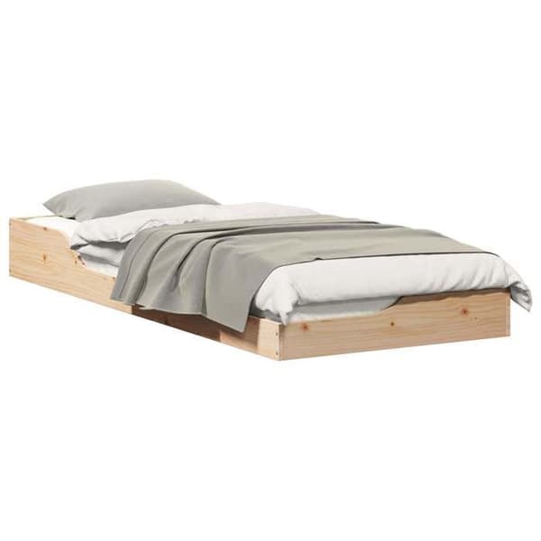 Maison Exclusive - Sängram Brun 80 x 220 cm Massivt furu