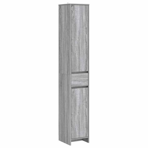 Maison Exclusive - Sonoma harmaa kylpyhuonekaappi 30 x 33 x 190 cm