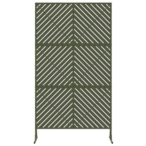 Maison Exclusive - Integritetsskärm 100 x 50 x 180 cm Stål Olivgrön
