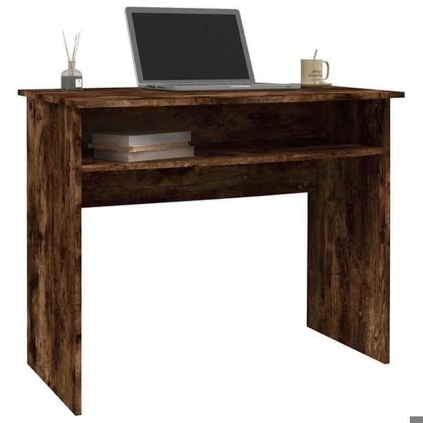 Maison Exclusive - Kontor i røget eg 90x50x74 cm Ingeniørtræ Rökt ek
