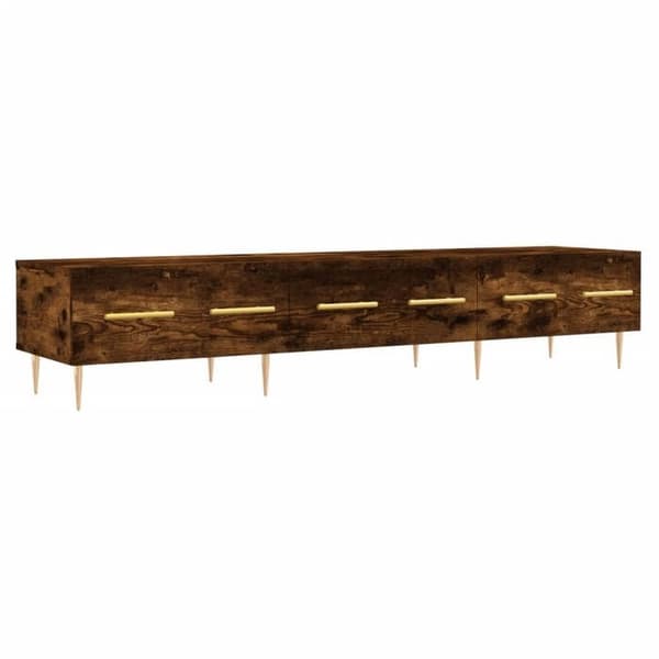 Maison Exclusive - TV-möbel i rökig ek 150x36x30 cm i ingenjörsträ.