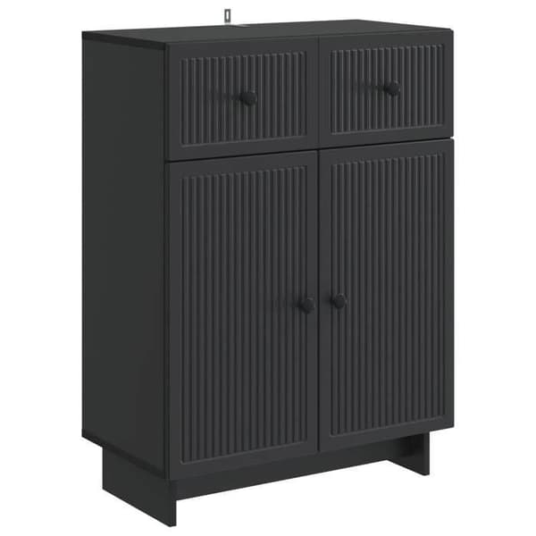 Maison Exclusive - Buffé Svart 66 x 34,5 x 90 cm Ingenjörsträ Svart