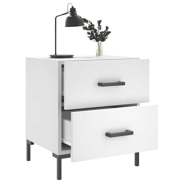 Maison Exclusive - Sängbord 2 st vit 40x35x47,5 cm ingenjörsträ Vit