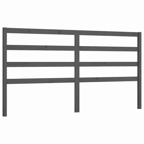Hovedgærde - EKSKLUSIV HUS - 206x4x100 cm - Grå - Massivt fyrretræ - Elegant design Grå