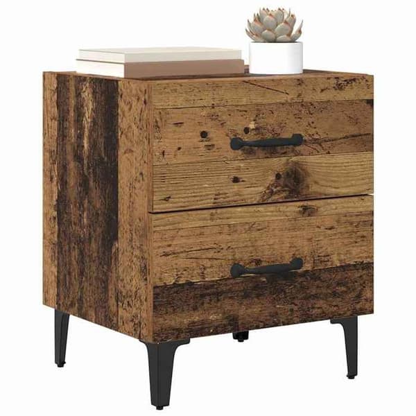 Maison Exclusive - 2 stk. Sengeskab i gammelt træ 40 x 35 x 47,5 cm