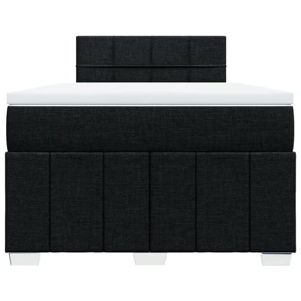 Sengestel med madras - Eksklusiv Hus - 120 x 190 cm - Sort stof - Indbyggede LED