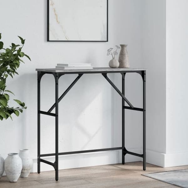 Maison Exclusive - Sonoma harmaa konsolipöytä 75x32x75 cm teknistä puuta Sonoma grå