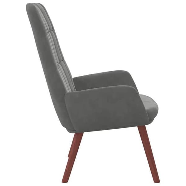 Maison Exclusive - Tummanharmaa samettinen nojatuoli
