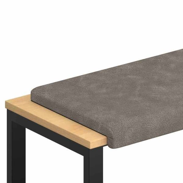 Maison Exclusive - Bänk Kudde Konstläder Grå Djup 35 cm