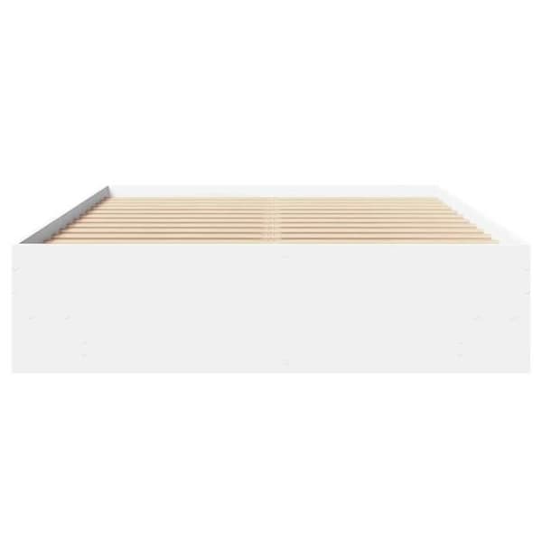 Maison Exclusive - Sängram utan madrass vit 140x200 cm ingenjörsträ