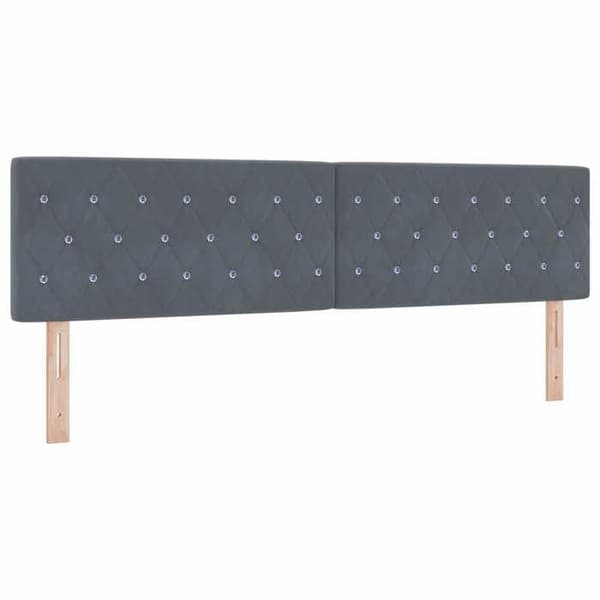 Maison Exclusive - Boxspring säng med madrass Mörkgrå 180 x 200 cm Sammet Mörkgrå