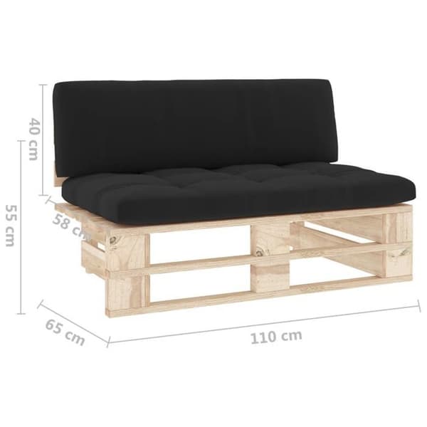 Maison Exclusive - Central soffa trädgårdspalett impregnerad furu