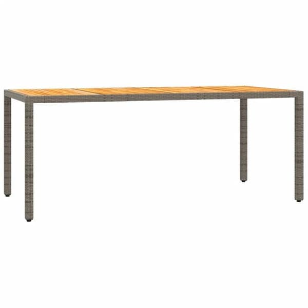 Maison Exclusive - Trädgårdsset med matbord och kuddar 7 delar grå rotting
