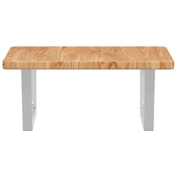 Væghylde til vask - MAISON EXCLUSIVE - Mod. 50 cm - Stål - Massivt egetræ - Pladsbesparende ophængt