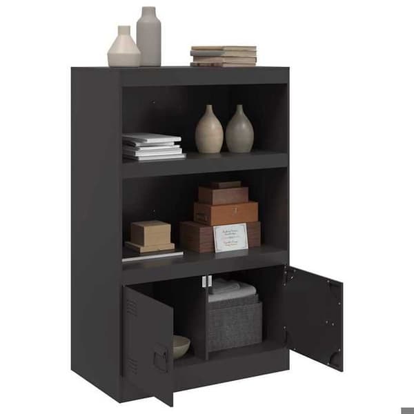 Maison Exclusive - Svart buffé 67x39x107 cm stål