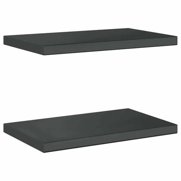 Maison Exclusive - Væghylder 2 stk 50x30 cm sort rustfrit stål Svart