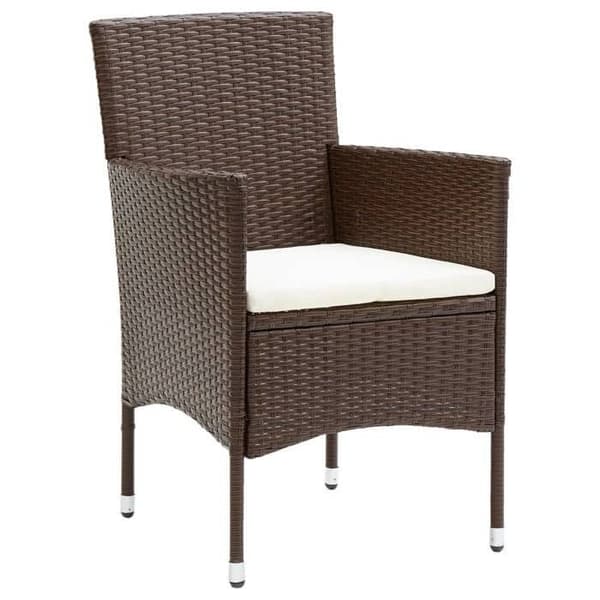 Maison Exclusive - Trädgårdsset 5 delar Flätad resin Brun brun