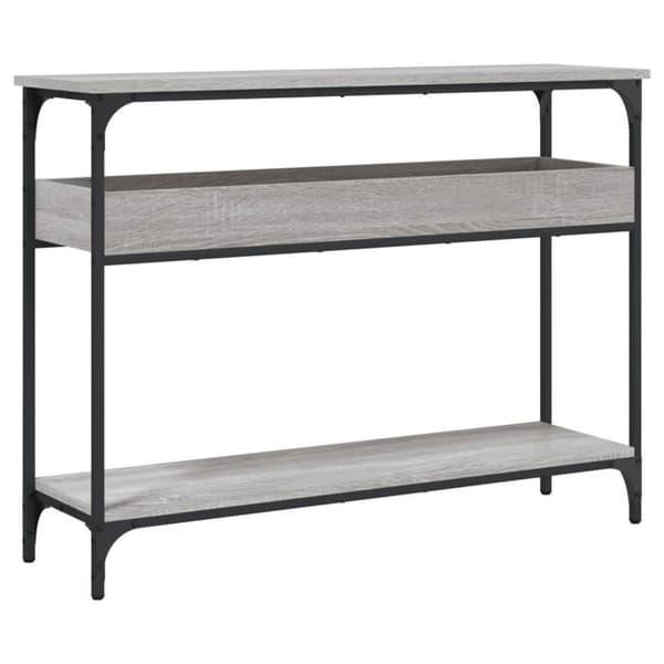 Maison Exclusive - Konsolbord med hylde sonoma grå 100x29x75 cm