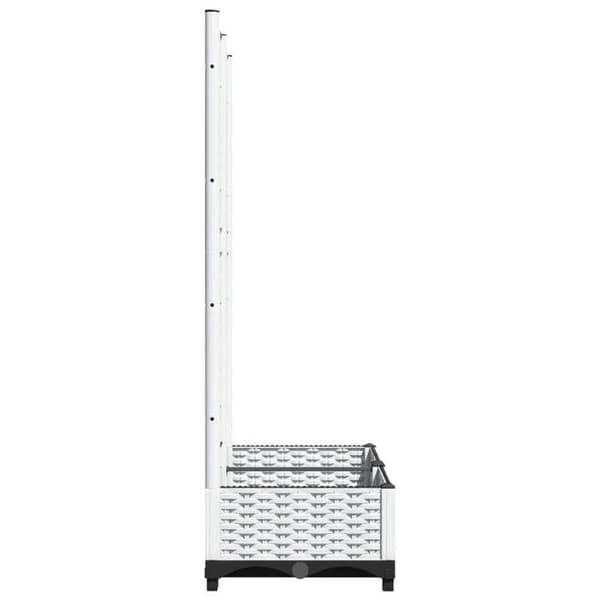 Maison Exclusive - Blomlåda med spaljé Vit 80x40x121,5 cm PP Vit