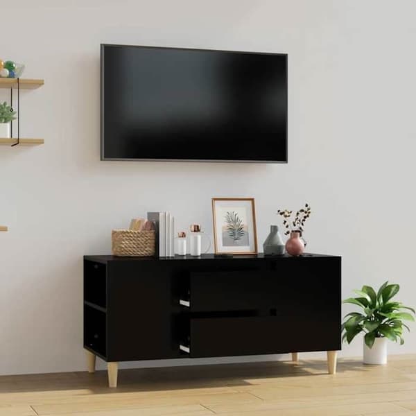 Maison Exclusive - TV-møbel Sort 102x44,5x50 cm Ingeniørtræ